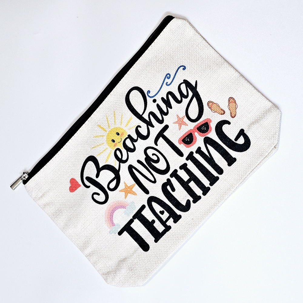 canvas makeup bag, 10x7 cosmetic bag